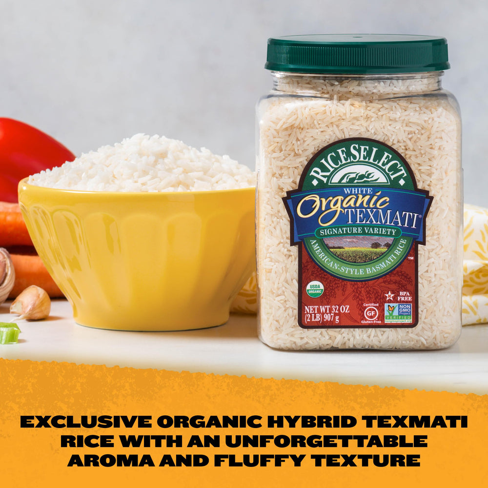 RiceSelect Texmati cooks in about 15 minutes, ideal for quick weeknight meals.