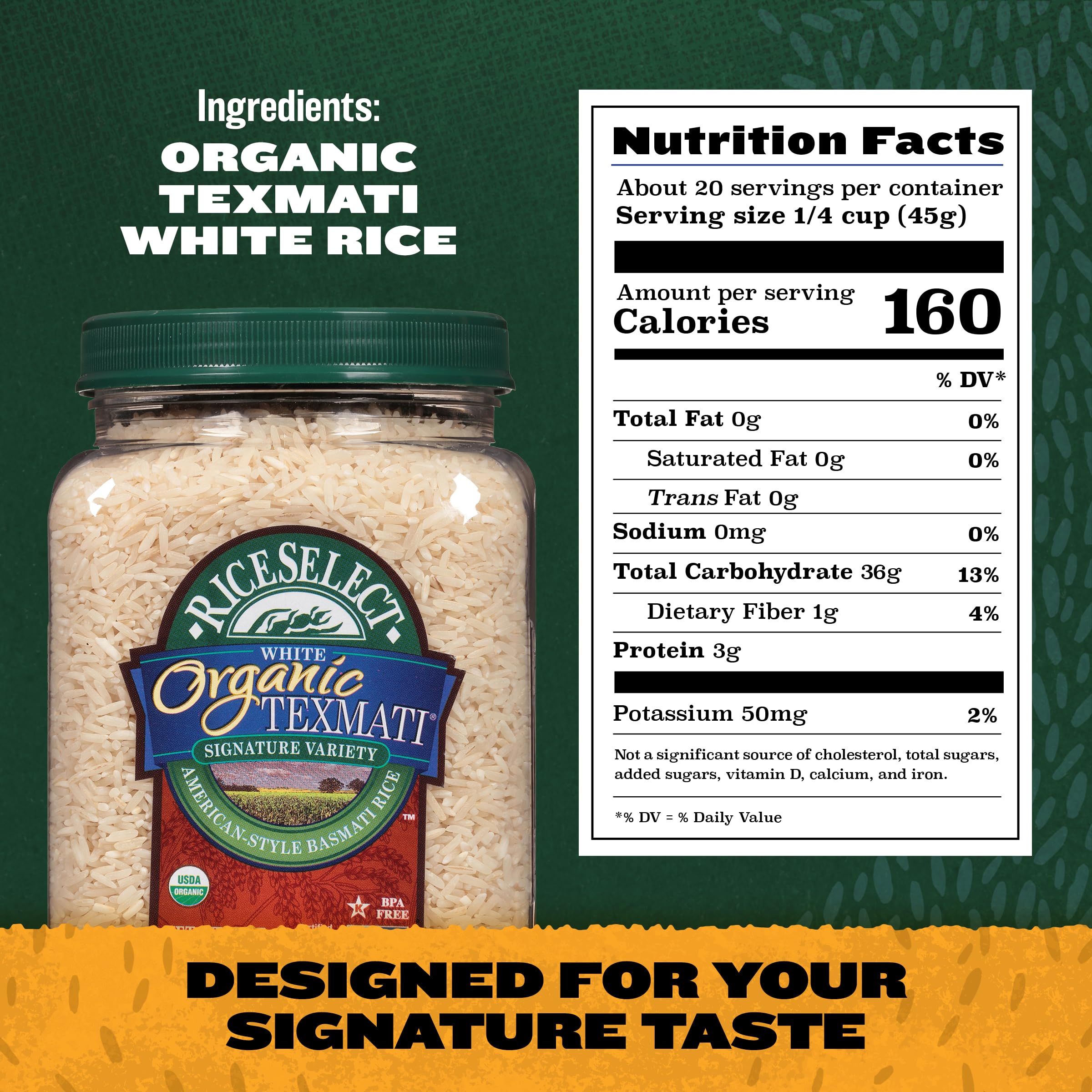 RiceSelect Texmati aroma evokes popcorn-like fragrance, signaling a flavorful base for bowls and pilafs.