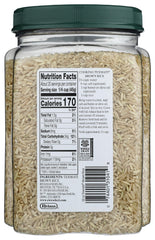 RiceSelect Texmati Brown Rice fluffy grains shown in a serving bowl.