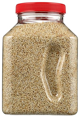 RiceSelect White Quinoa kitchen setup on counter near spices.
