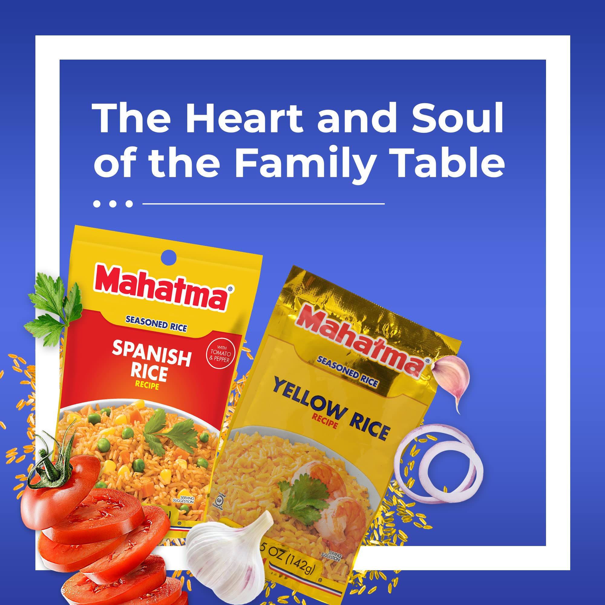 RiceSelect Mahatma Yellow Rice Mix family dinner with diverse flavors
