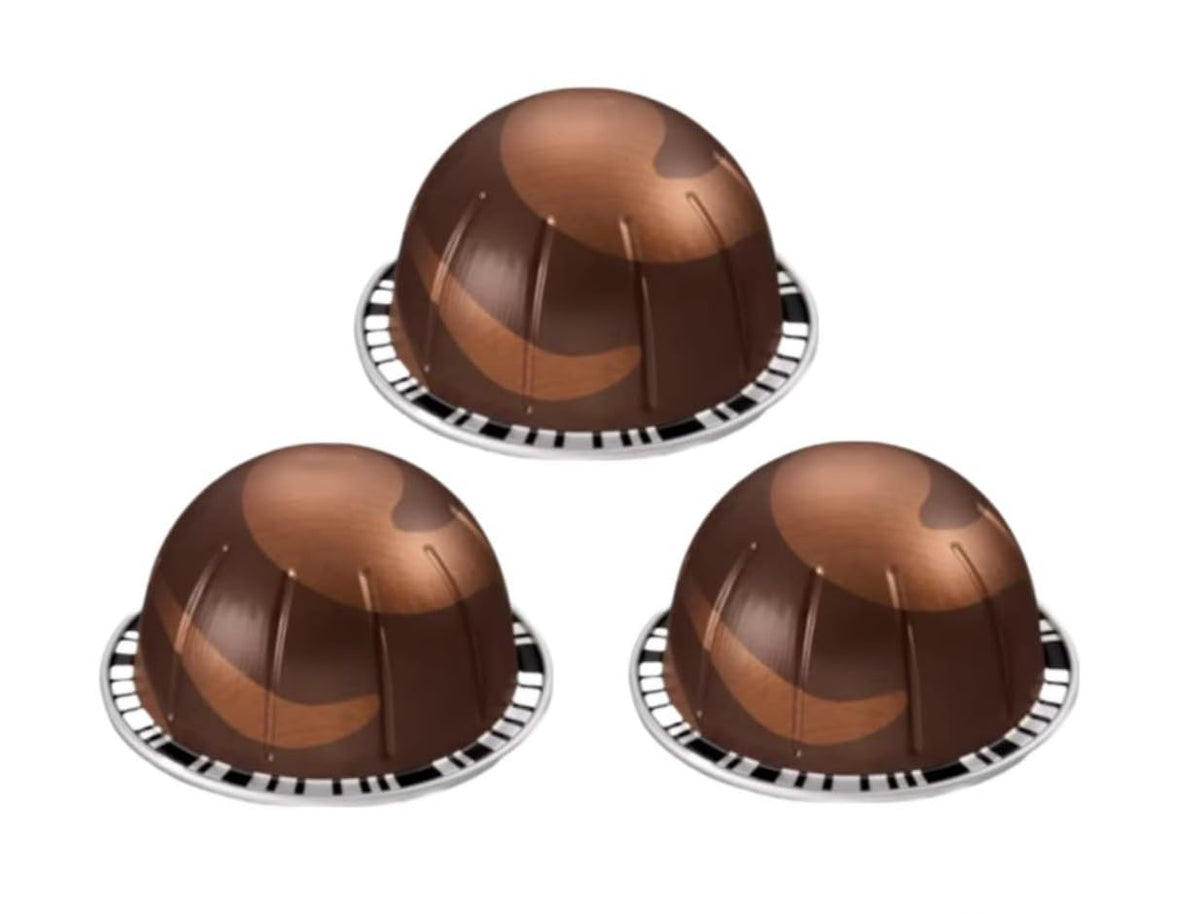 Rich Chocolate Coffee pods in a three-sleeve pack, ready for quick espresso.