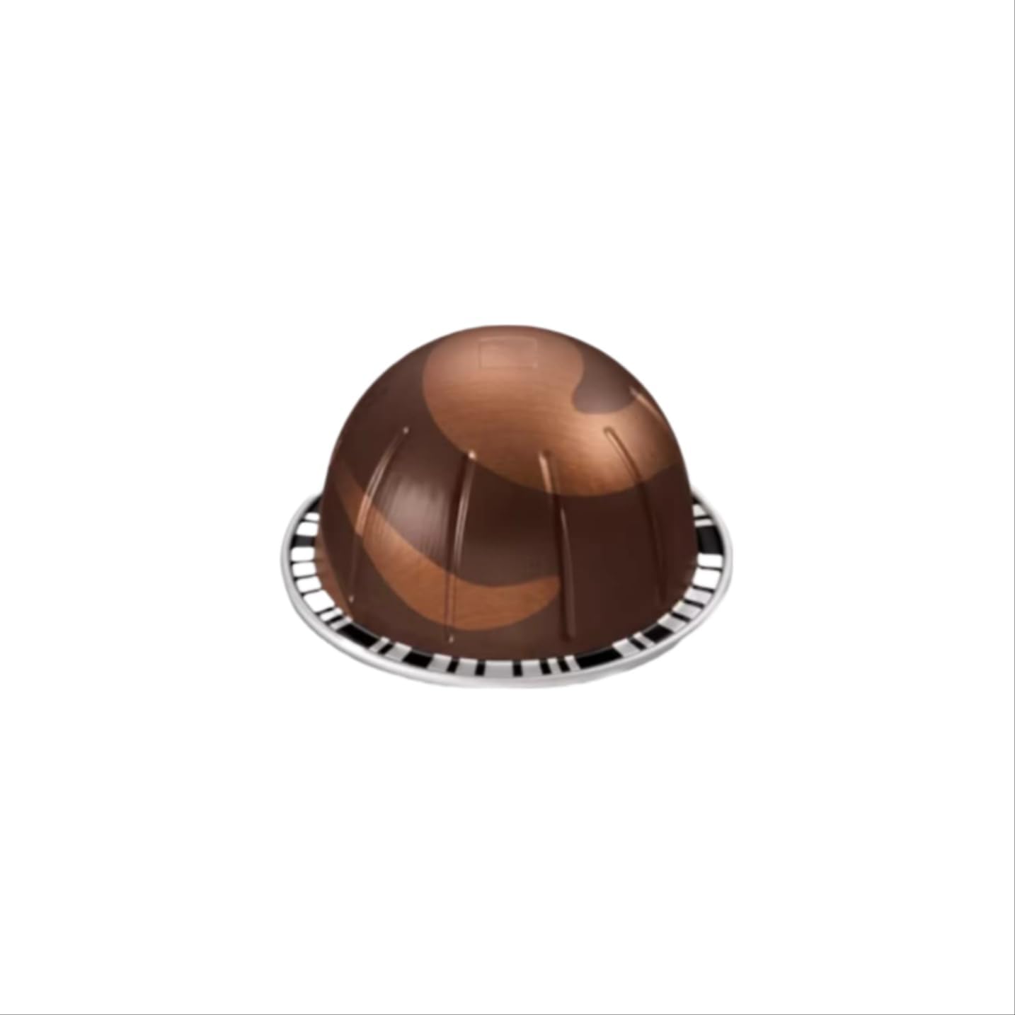 Rich Chocolate Coffee pods close-up with cup, highlighting chocolate aroma and medium roast.