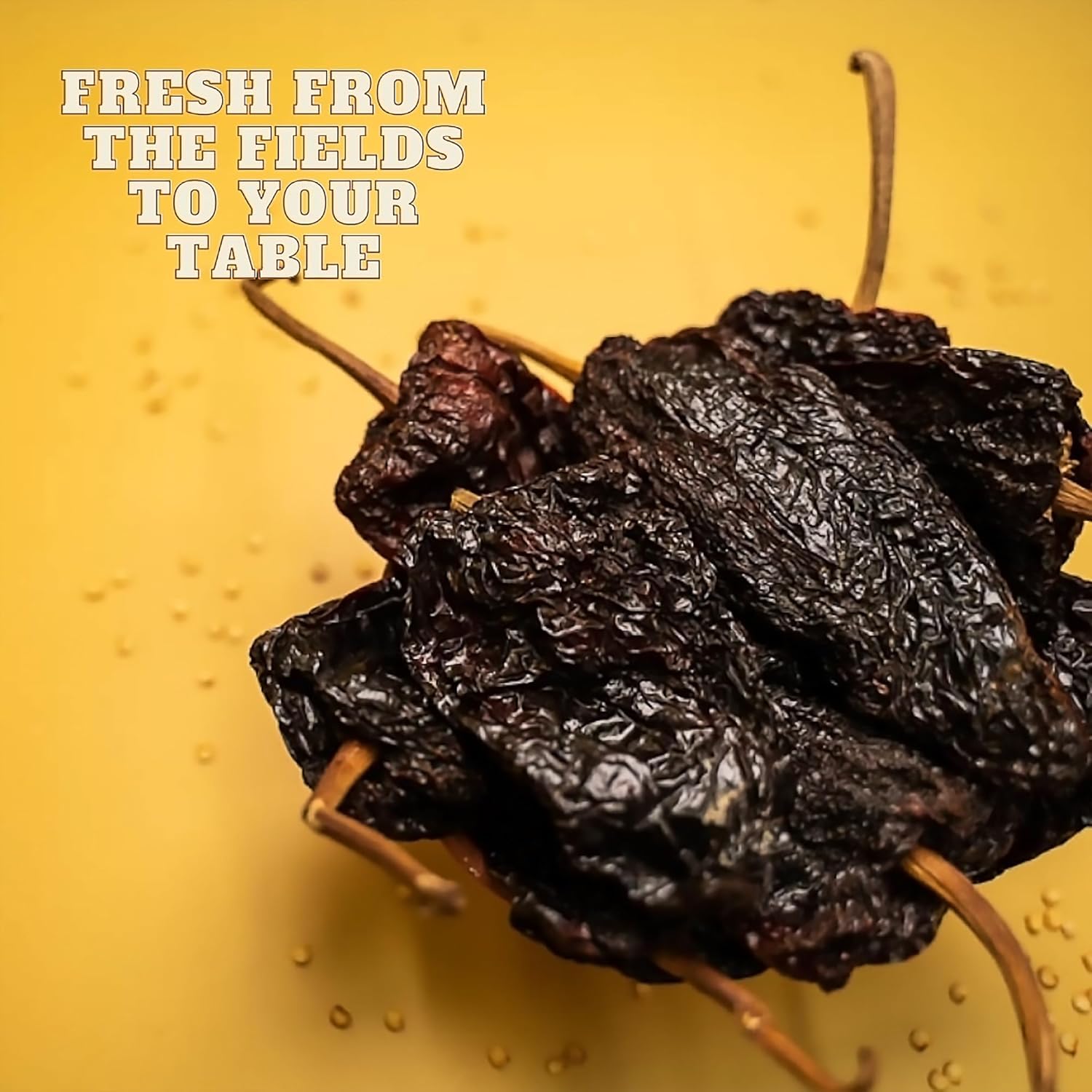 RICO RICO dried ancho peppers in open bag for easy measuring