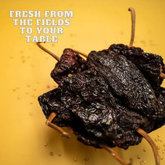 RICO RICO dried ancho peppers in open bag for easy measuring