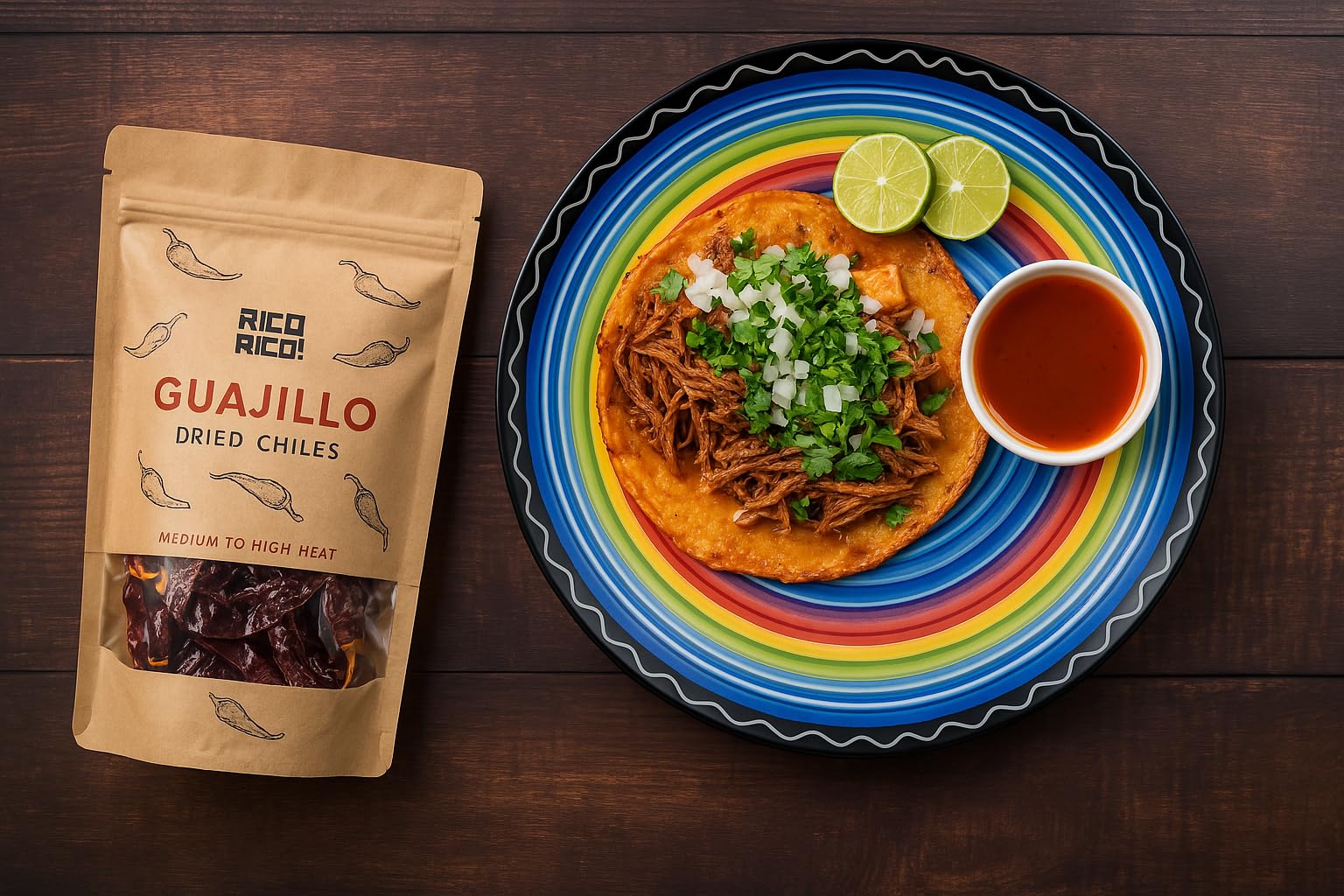 RICO RICO chiles enhance mole and tamales with depth and color.
