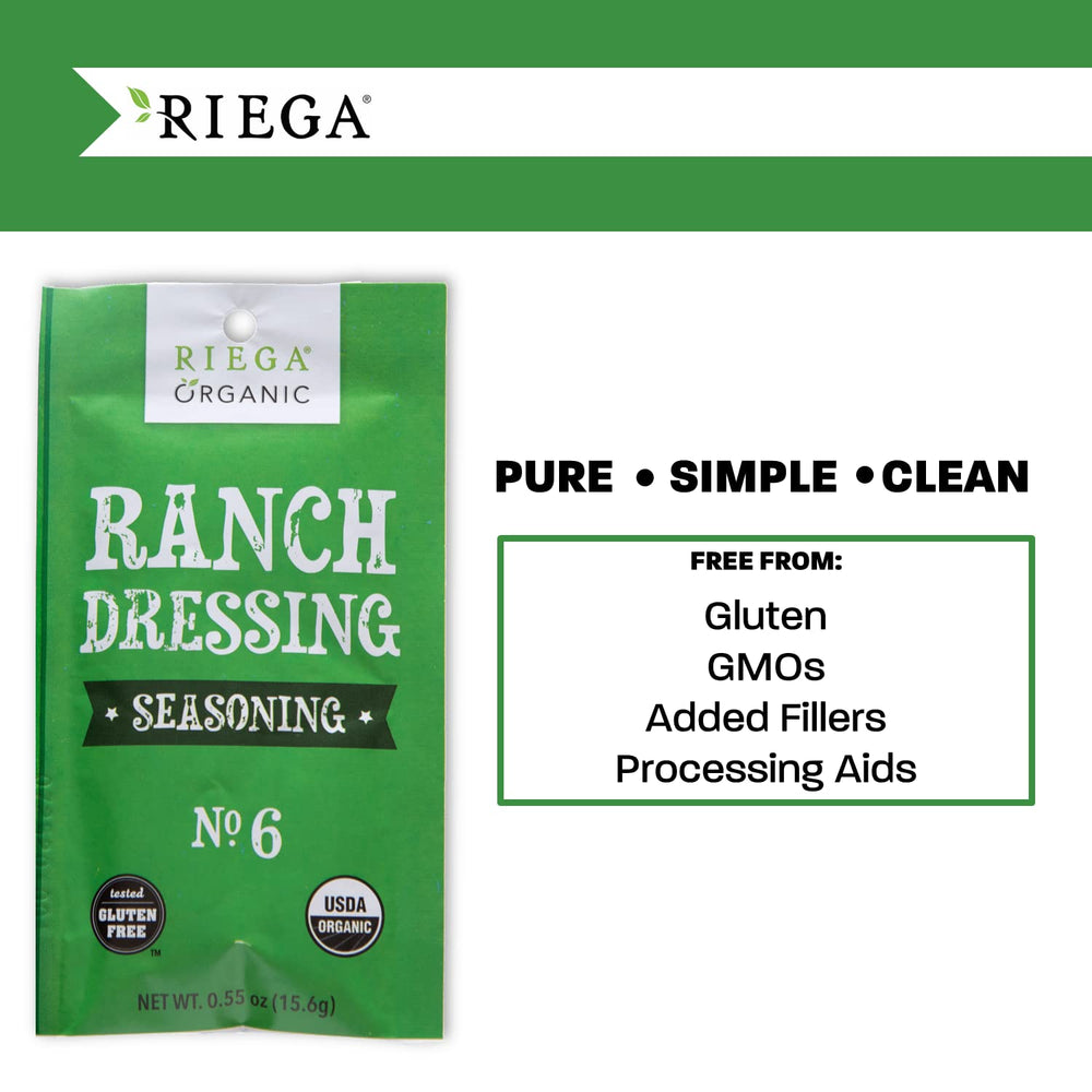 Riega certifications show organic gluten-free vegan quality