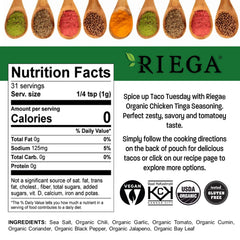 Riega organic herbs and spices blend close-up for fresh flavor.