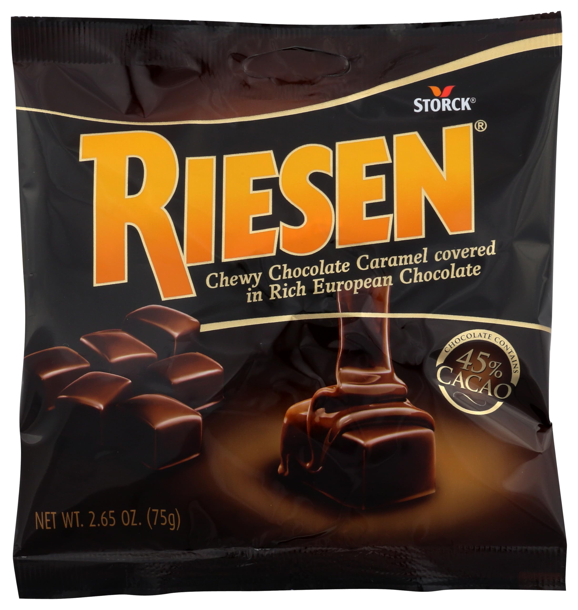 Riesen pack of 3 chewy chocolate caramel candies for on-the-go snacking