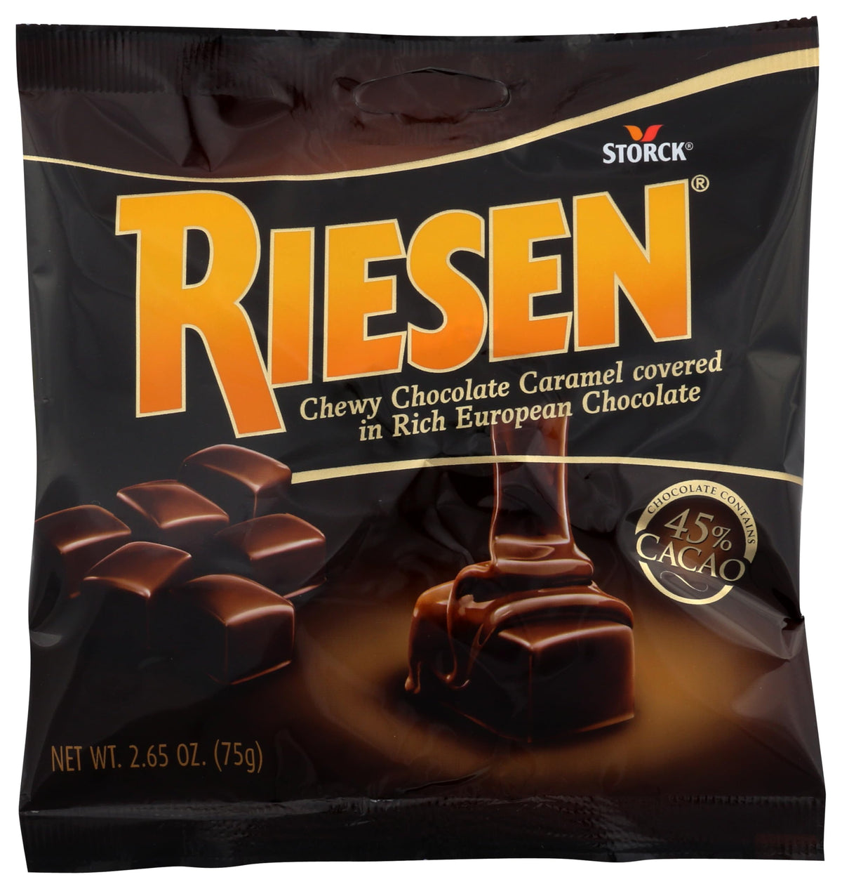 Riesen pack of 3 chewy chocolate caramel candies for on-the-go snacking