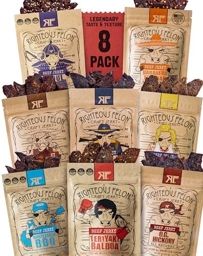 Righteous Felon beef jerky O.G. Hickory flavor for bold, savory snacking.
