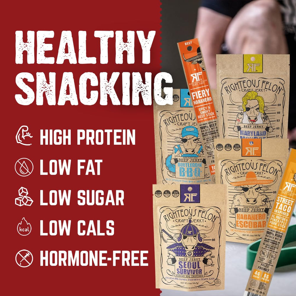 Righteous Felon keto-friendly snack supports low-carb choices.