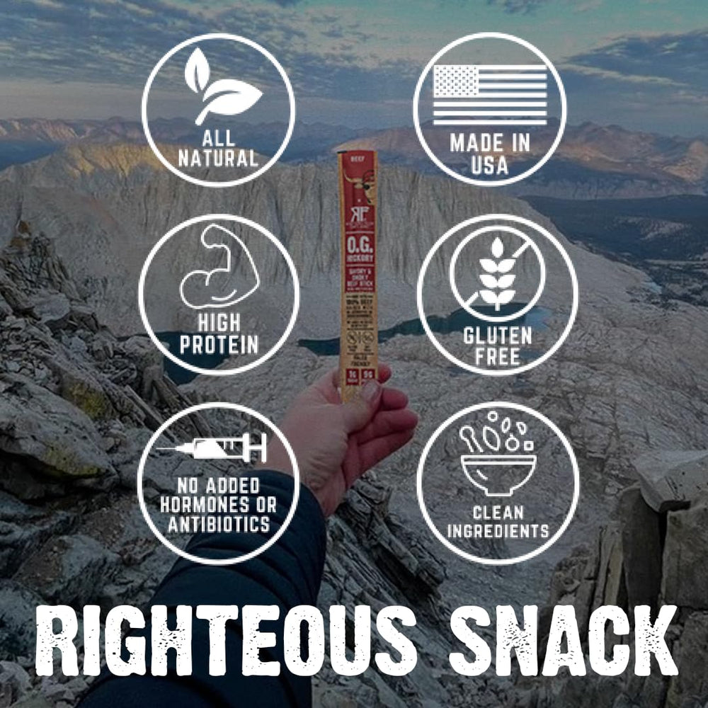 Righteous Felon made-in-USA jerky sticks from pasture-raised meats