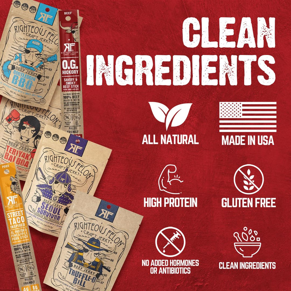 Righteous Felon made-in-usa jerky—crafted from American farms for bold flavor.