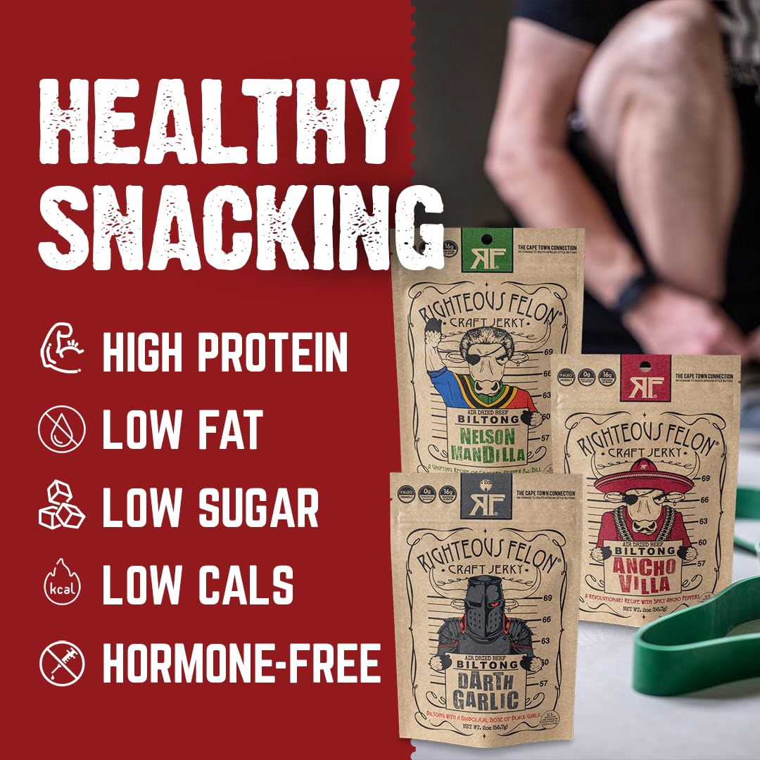 Righteous Felon Premium Meats USA Made label on jerky
