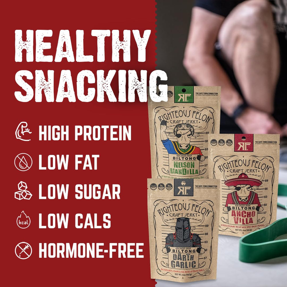 Righteous Felon Premium Meats USA Made label on jerky