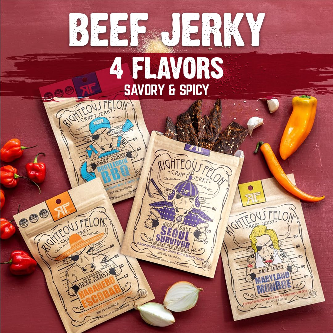 Righteous Felon Seoul Survivor beef jerky image, bold spice and global flavor
