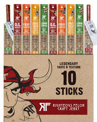 Righteous Felon variety meat sticks pack for on-the-go protein