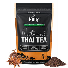 RIMA Authentic Thai Tea Mix 200g package showcasing premium flavor options.