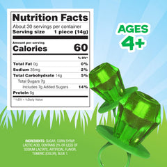Ring Pop Colorfest Green Ring: eye-catching wearable lollipop for celebrations and gifting.
