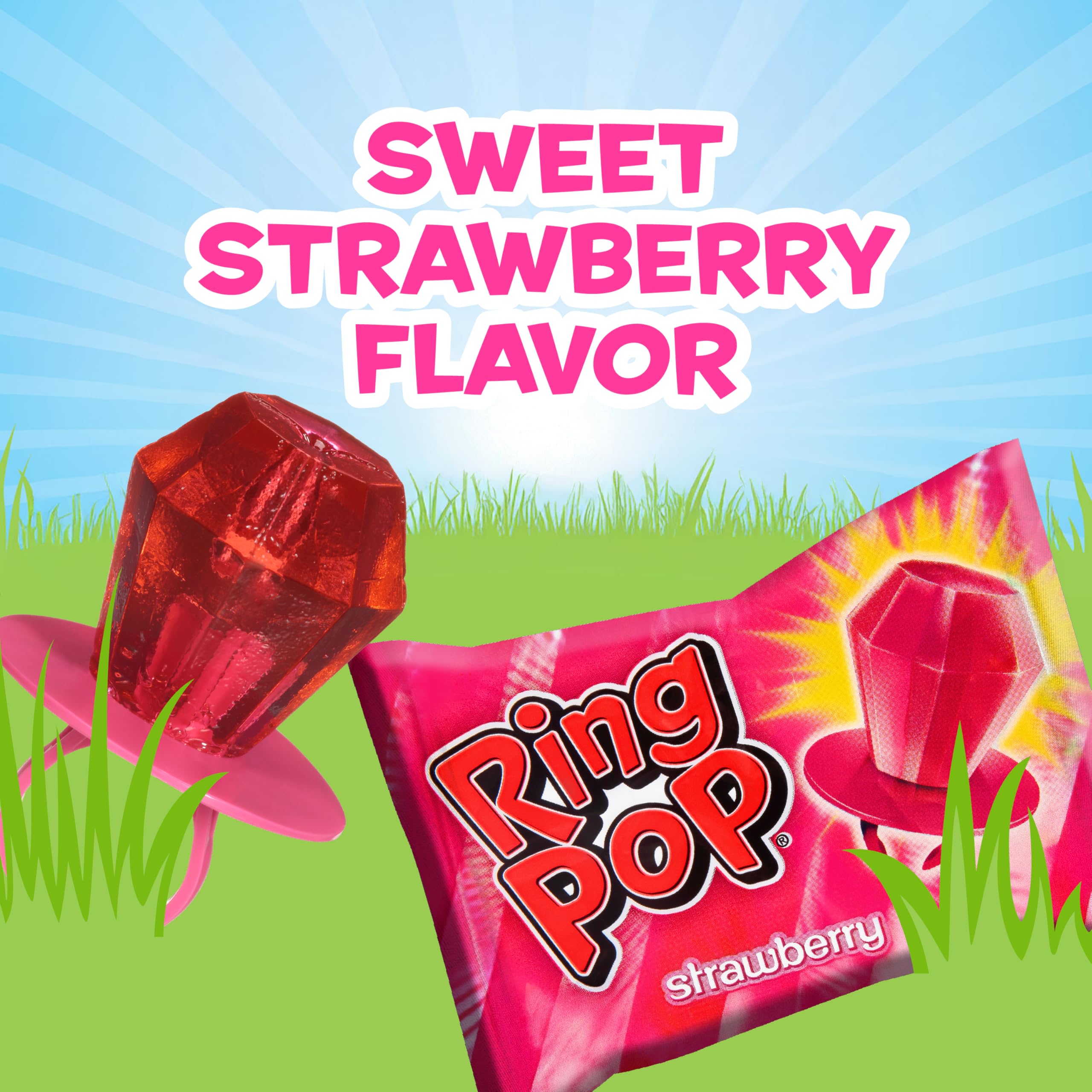 Ring Pop Colorfest Pink Easter basket fillers add color to kid friendly treats