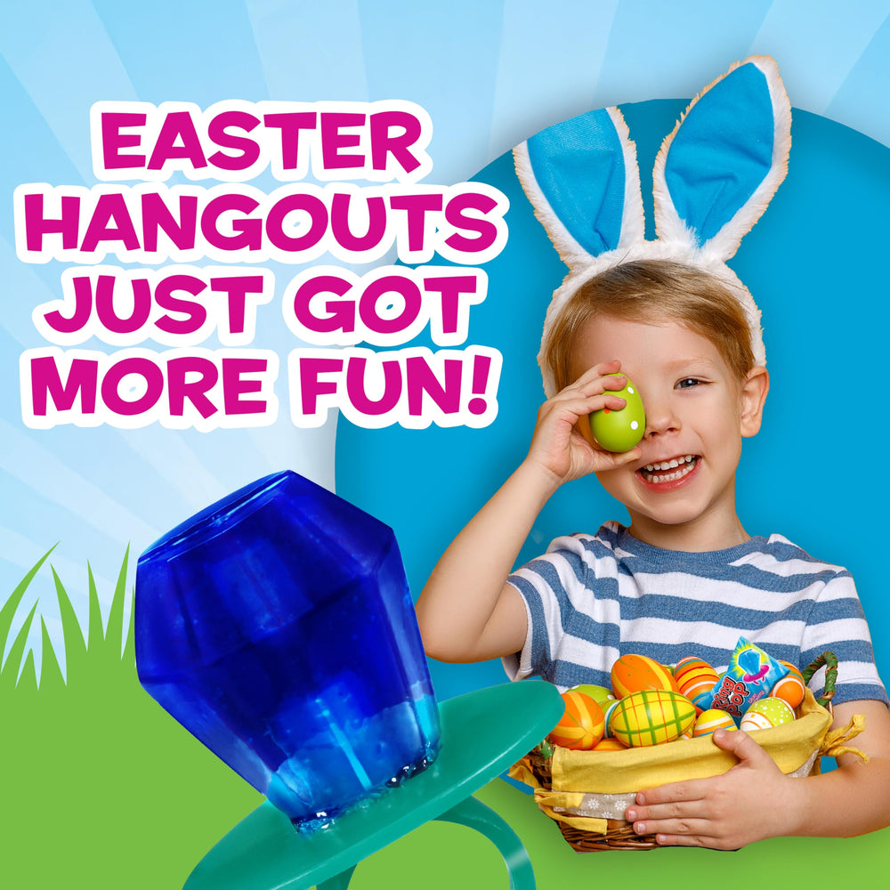 Easter basket-ready arrangement with bright Ring Pop gems and protective packaging