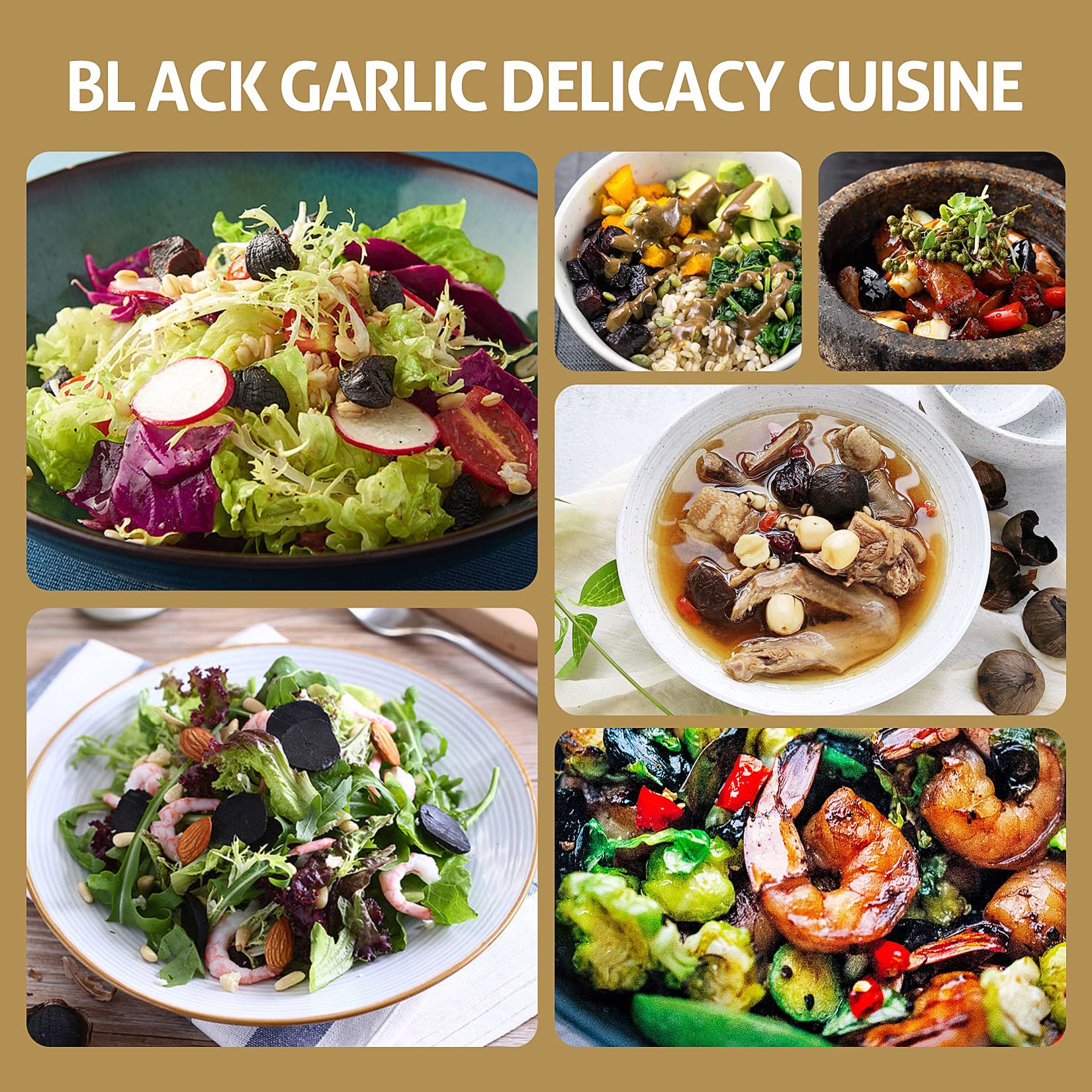RioRand ready-to-eat black garlic ready to serve.