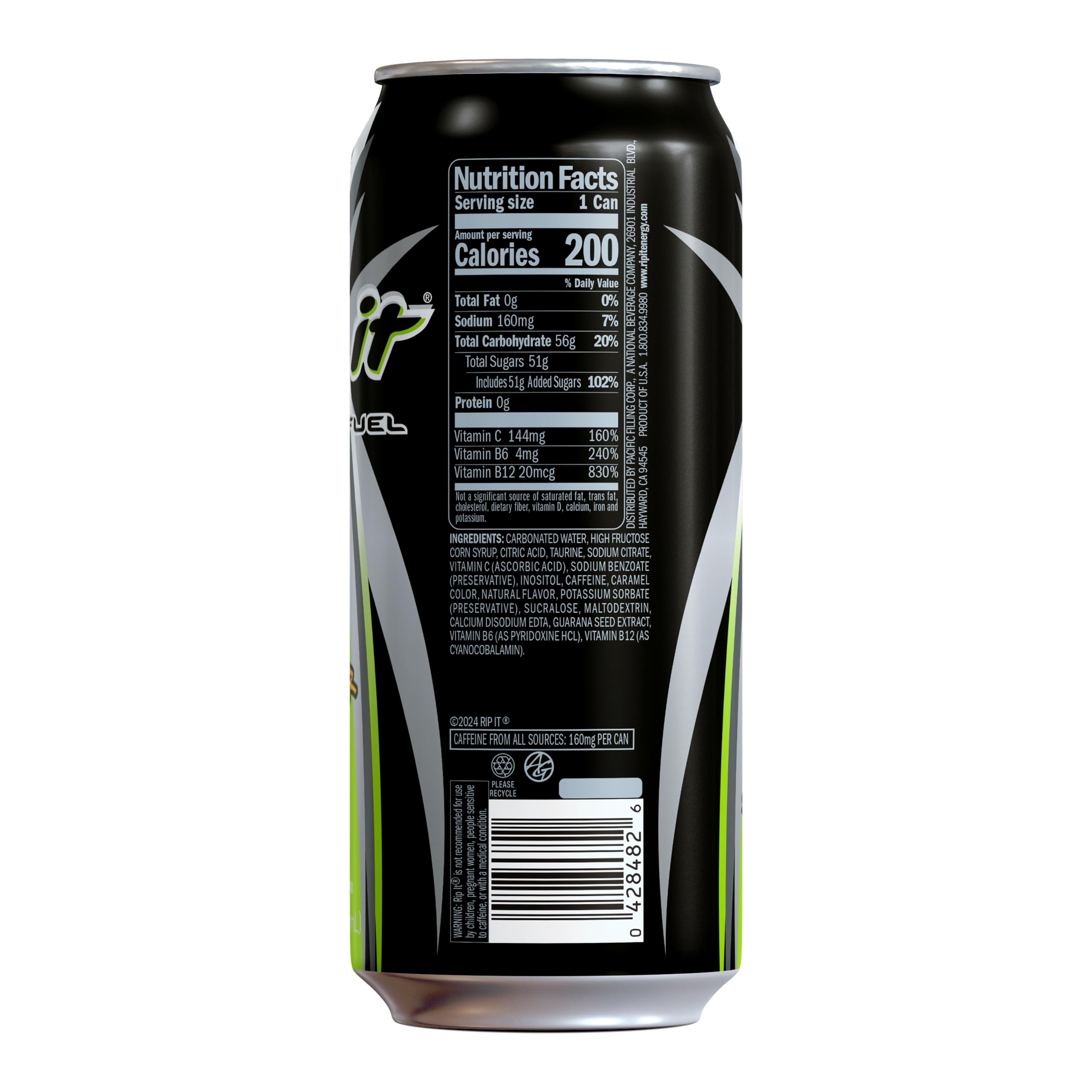 Rip-It Sting-Er Mo 16oz can delivering 160mg caffeine for focus