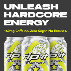 Rip-It Tribute 16oz can in hand for on-the-go energy.