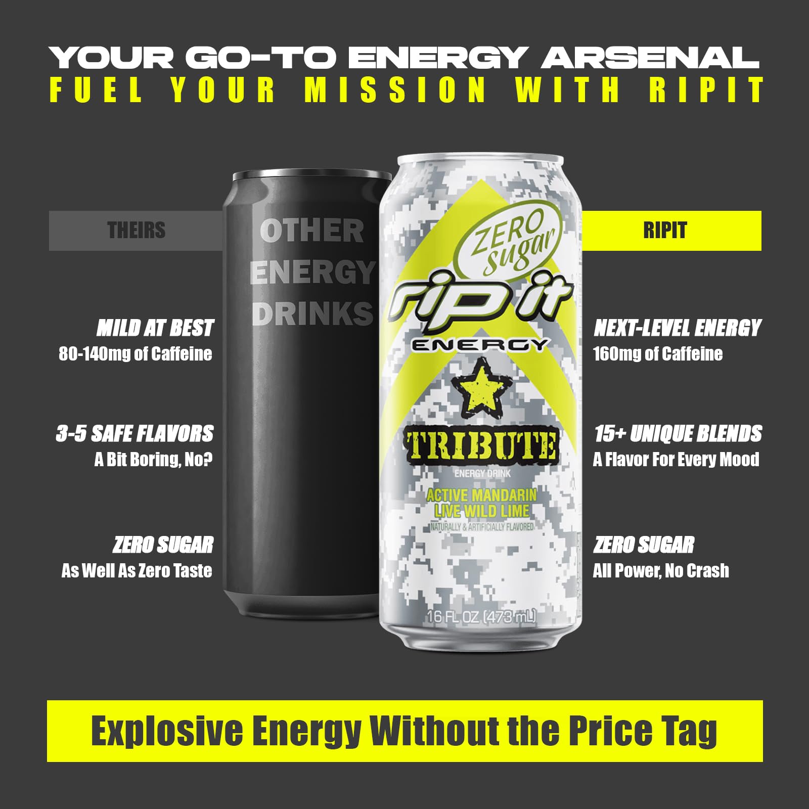 Rip-It Tribute citrus pour captures refreshing aroma and flavor.