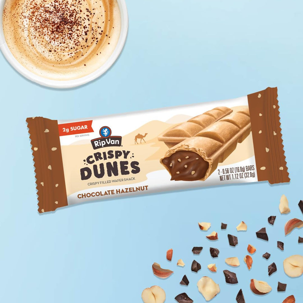 Rip Van Wafels 12-pack packaging designed for easy storage