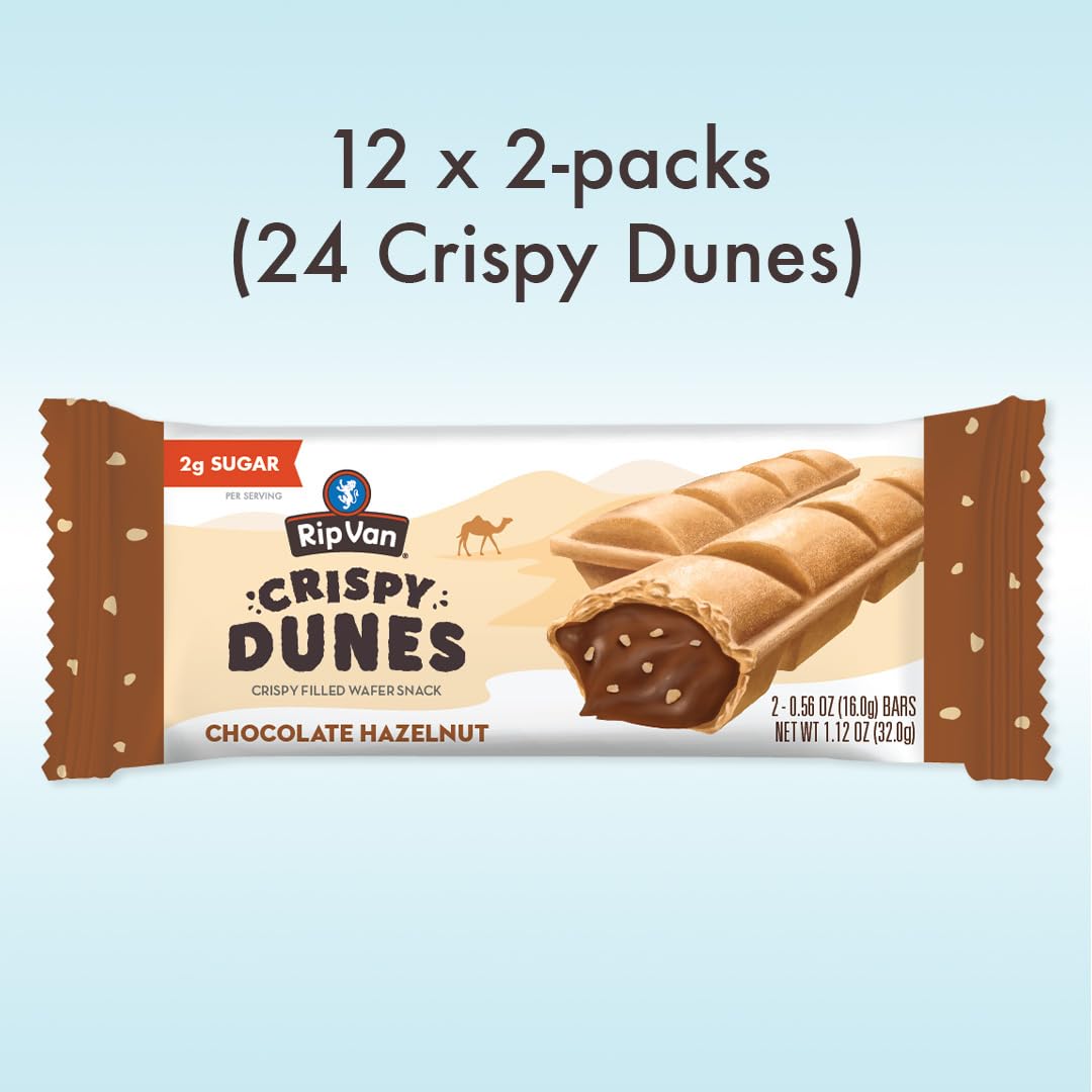Rip Van Wafels with 4g prebiotic fiber per stick for fiber-forward snacking