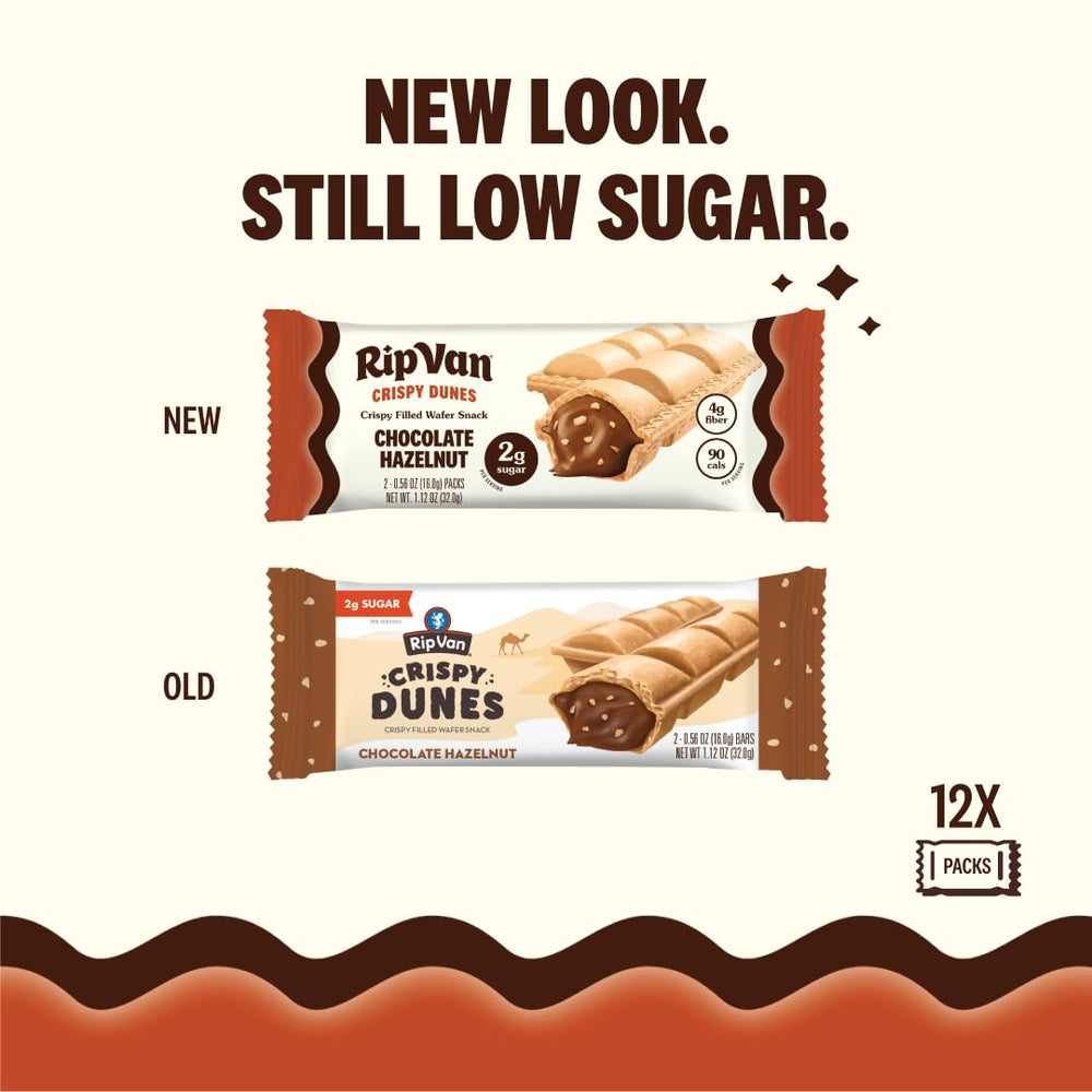 Rip Van Wafels stick shows 90 calories for a light snack