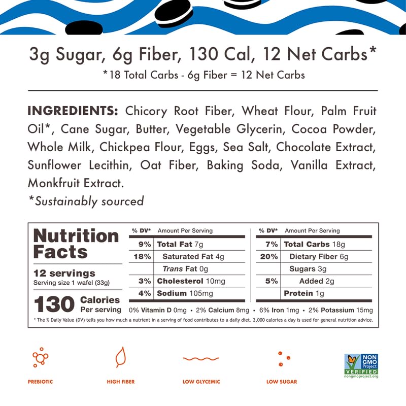 Rip Van Wafels Cookies & Cream clean-label ingredients for snack time