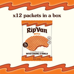Rip Van Wafels Dutch Caramel & Vanilla stroopwafel post-workout snack.