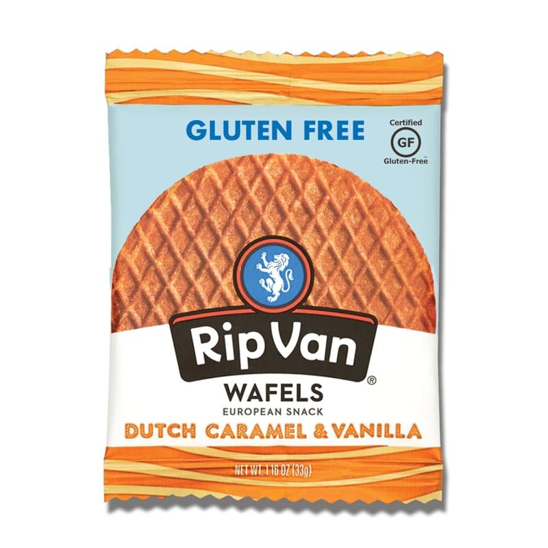 Rip Van Wafels gluten-free stroopwafel stack ideal for lunchboxes and breaks.