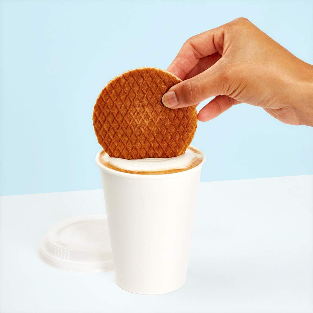 Rip Van Wafels Honey & Oats nutrition label, easy to portion as a snack.