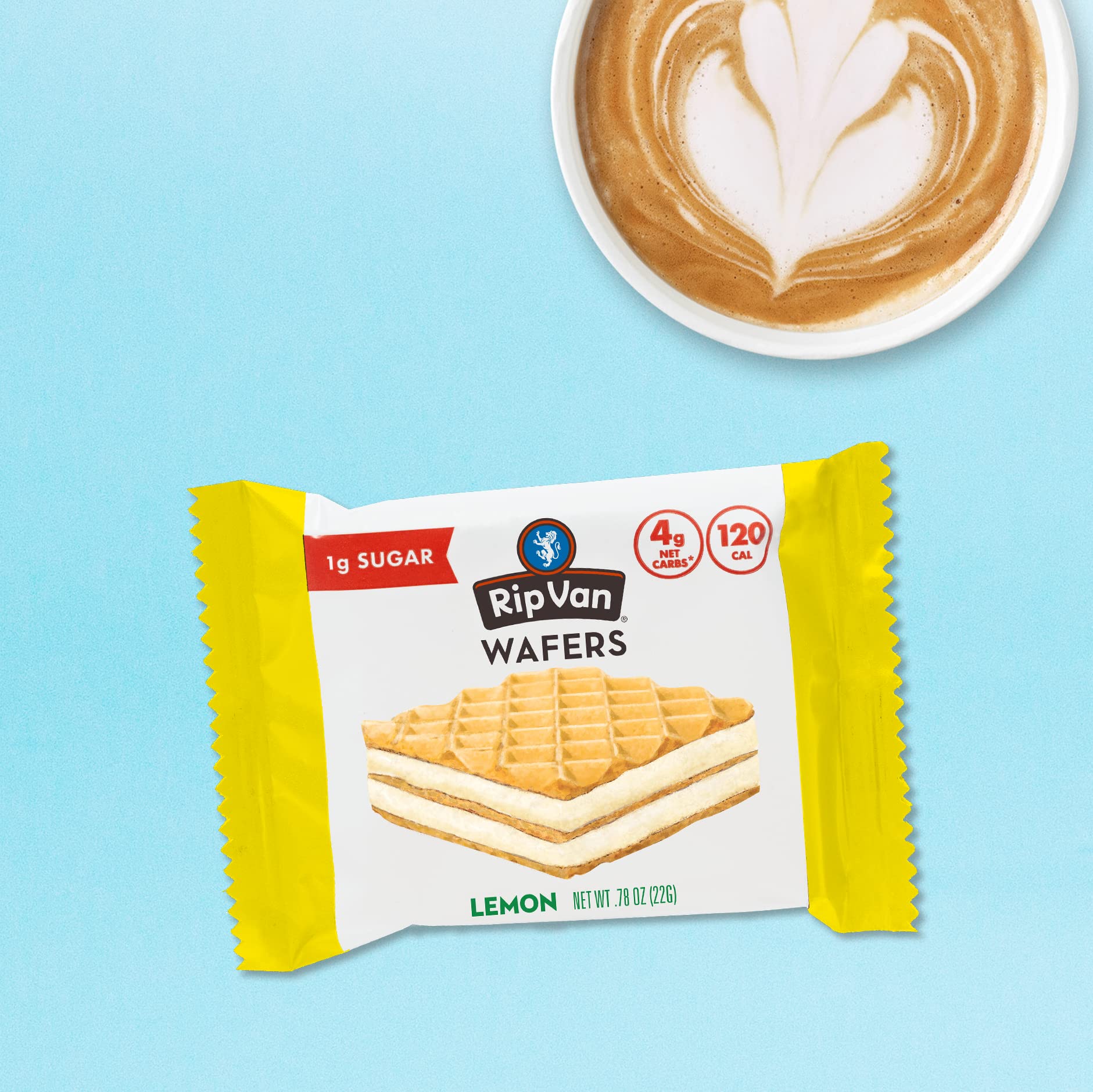 Nutrition panel view for Rip Van Wafels Lemon Cookies, mindful snacking