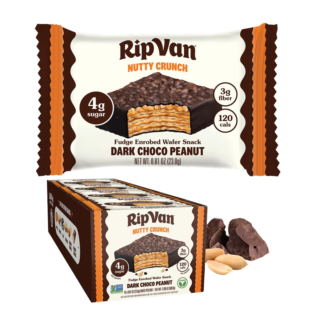 Rip Van Wafels nutty crunch wafers in a pack for on-the-go snacking.