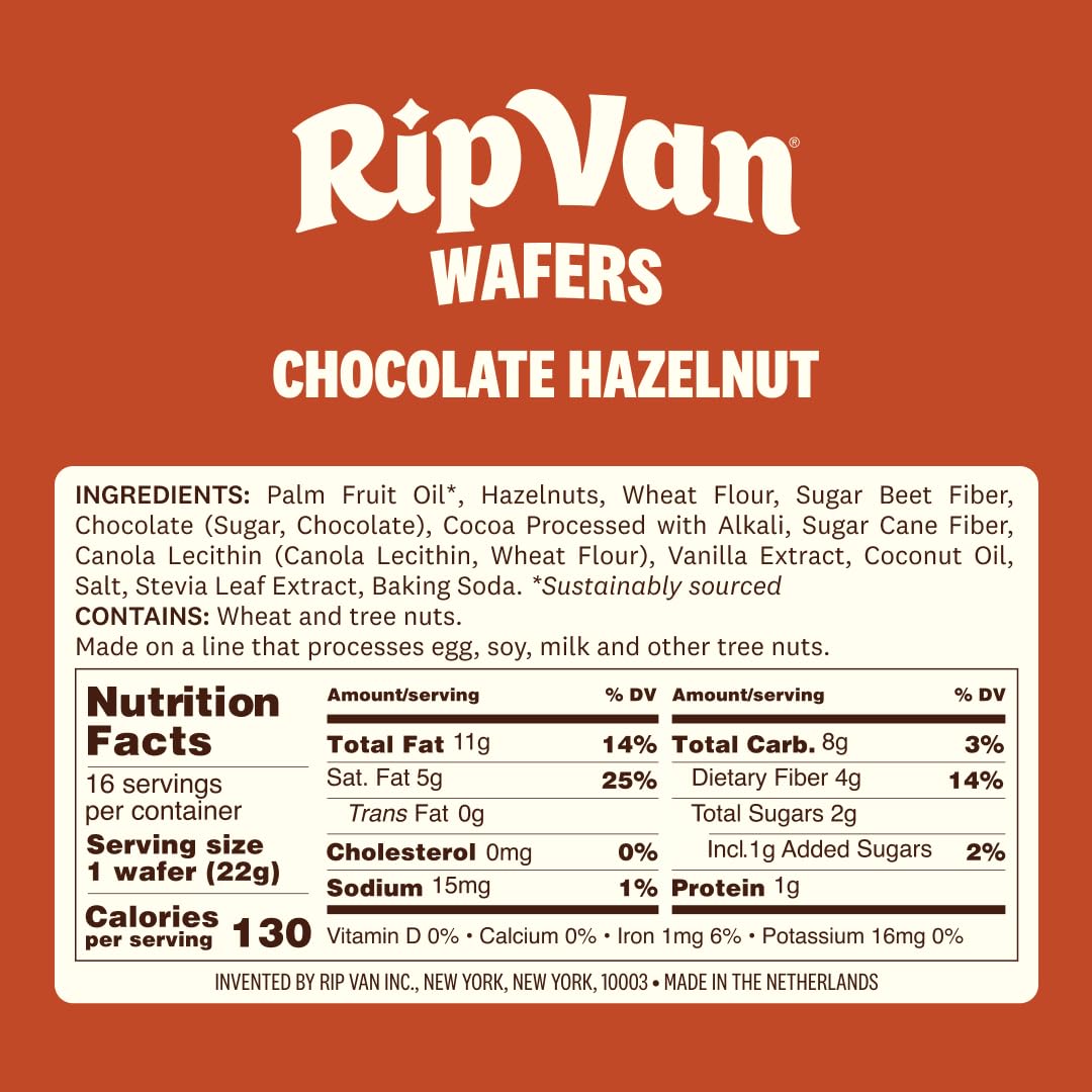 Rip Van Wafels office-friendly snack pack on a desk.