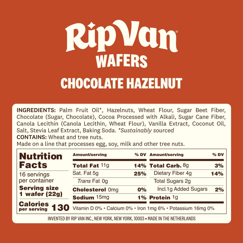 Rip Van Wafels office-friendly snack pack on a desk.