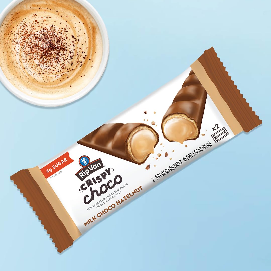 Rip Van Wafels On-the-desk snack scene, ready to enjoy anytime.