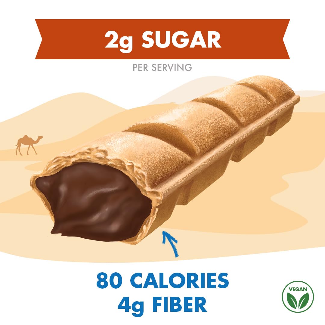 Rip Van Wafels Crispy Dunes with 4g prebiotic fiber per stick for everyday fiber-friendly snacking.