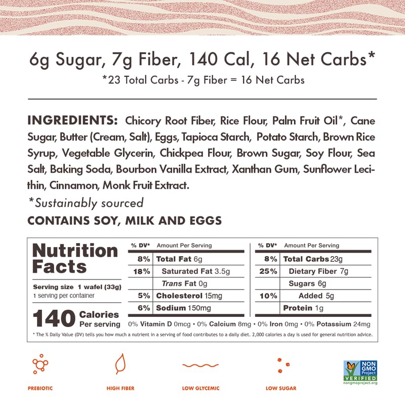 Rip Van Wafels Snickerdoodle Stroopwafel ingredients highlight a clean gluten-free blend.