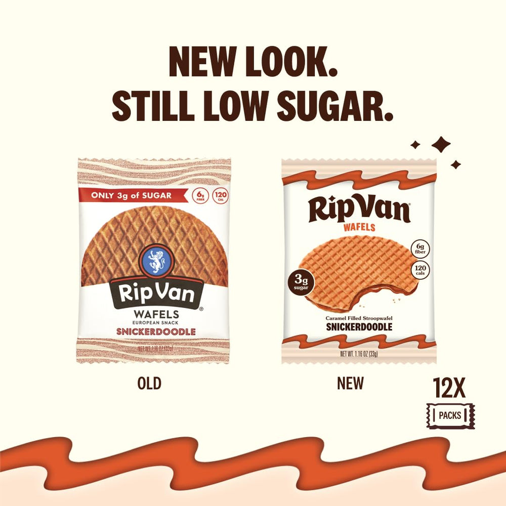 Rip Van Wafels Snickerdoodle Stroopwafels cross-section texture detail