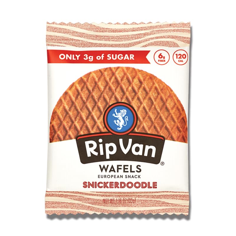 Rip Van Wafels Snickerdoodle Stroopwafels in office desk setup