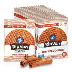Rip Van Wafels Snickerdoodle Stroopwafels pack showing convenient snack option