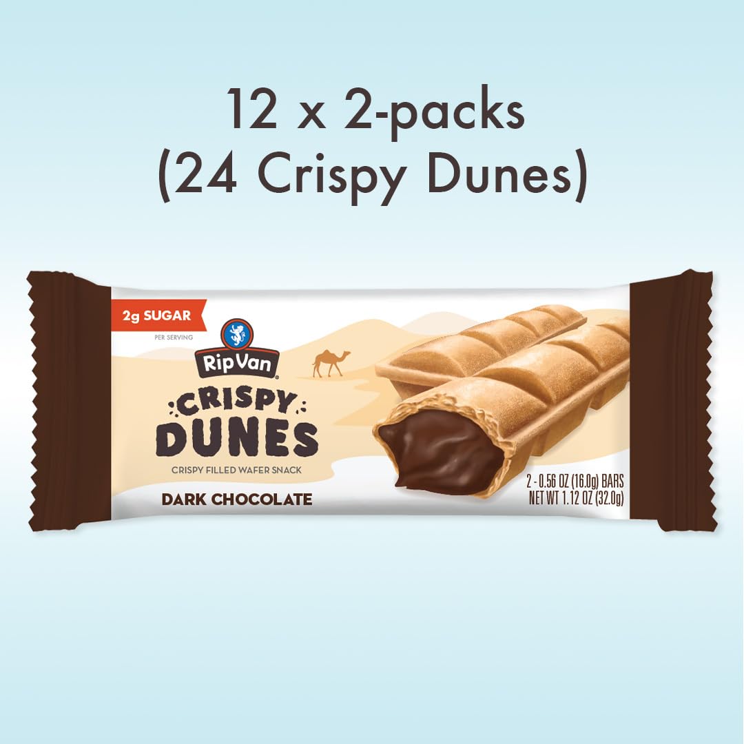 Rip Van Wafels Crispy Dunes vegan and non-GMO ingredients for clean eating.