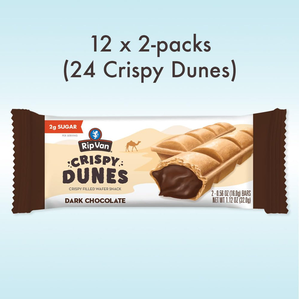 Rip Van Wafels Crispy Dunes vegan and non-GMO ingredients for clean eating.