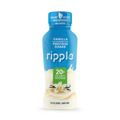 Ripple Vanilla nutrition label highlights 20 g pea protein and minerals